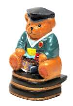 Cast Iron Graduation Bear Painted Mini Doorstop