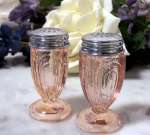 Pink Glass Salt & Pepper Set
