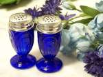 Blue Glass Salt & Pepper Set