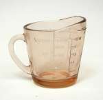 .Glass-Measuring cup pink 4"