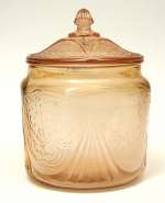 .Glass-Cookie Jar Pink