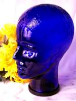 Blue Glass Mannequin Head - Woman