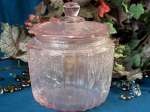 Pink Mayfair Glass Cookie Jar Pink Mayfair Glass Cookie Jar