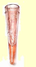 .Glass-Pink Glass Wall Pocket