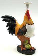 rooster chef statue