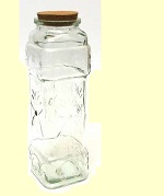 .Glass-Clear Vase With Cork