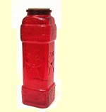 .Glass-Red Glass Bottle withCork