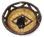 Carved Wood-look Bear Bowl