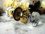 .SOLID Crystal Door Knobs Clear