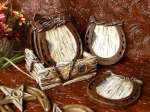 Old West Barn Wood Horseshoe Coasters