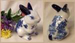 Blue Willow Ceramic Rabbit Blue Willow Ceramic Rabbit