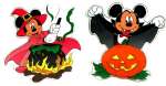 Disney Mickey and Minnie Halloween Window Jelz Set of 2