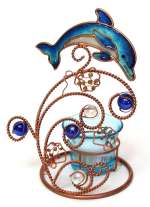 Dolphin Copper Candle Holder Dolphin Copper Candle Holder