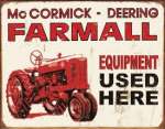 Tin Sign - Farmall - Equip Used Here Tin Sign - Farmall - Equip Used Here