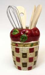 Apple Kitchen Tool Holder with Tools