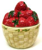 Strawberry Ceramic Cookie Jar Strawberry Ceramic Cookie Jar