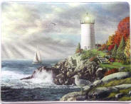 Coastal Lighthouse Glass Cuttingboard Light of Day