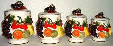 Country Fruit 4 Kitchen Canisters