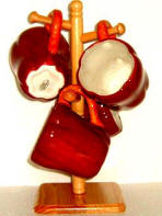 A Red Apple Ceramic Mug Set