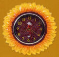 A Ceramic Sunflower Brown Center Kitchen Wallclock A Ceramic Sunflower Brown Center Kitchen Wallclock