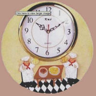 Ceramic White Chef Kitchen Wallclock
