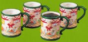 Ceramic 4 Mugs set -Fat Gourmet Chef