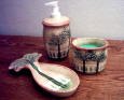 Palm Tree Ceramic 3pc Counter set
