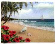 Coastal Beach Glass Cuttingboard - Paradise