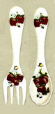 Apple Wall Decor - Giant Ceramic Utensils