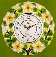 A Magnolia Ceramic Wallclock A Magnolia Ceramic Wallclock