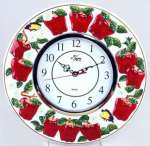 A Ceramic Apple Orchard Wallclock