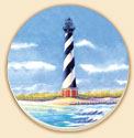 Hatteras Lighthouse Coastal Coaster Set of 8