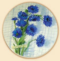 Cornflowers Floral Coaster Set of 8