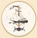 Weather Vane Coastal Coaster Set of 8