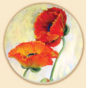 Poppies Floral Coaster Set of 8