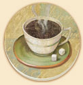 Coffee Blend 4 Delectables Patterns Coaster Set of 8