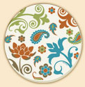 Modern Bazaar Floral Coaster Set of 8