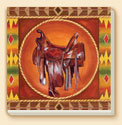 Western Horse and Cowboy 4 Patterns Coaster Set of 8