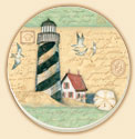 Sea Life 4 Coastal Patterns Coaster Set of 8