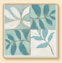 Sea Glass Floral Coaster Set of 8