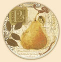 Tuscan Visit Pear Delectables Coaster Set of 8