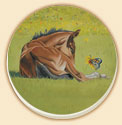 Sleeping with Butterfly Horses Coaster Set of 8