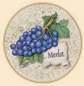Wine Grapes 4 Wine Patterns Coaster Set of 8 Wine Grapes 4 Wine Patterns Coaster Set of 8