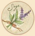 Herbs Collage Floral Coaster Set of 8