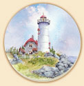 Lighthouses 4 Coastal Patterns Coaster Set of 8