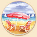 Just Beachy Coastal Coaster Set of 8