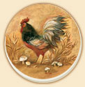 Mushroom Rooster Farm Life Coaster Set of 8