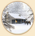 Winter in the Woods Scenic Beauty Coaster Set of 8 Winter in the Woods Scenic Beauty Coaster Set of 8