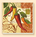 Italian Market Peppers Delectables Coaster Set of 8