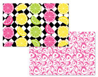 Retro Bright Citrus Fruit Placemat Set of 12